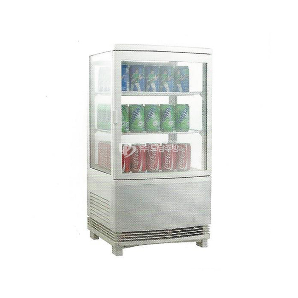 업소용음료냉장고 고급형 사면 유리 쇼케이스 63L    [가격 문의 02-2254-4705]