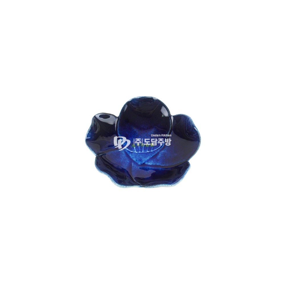 팬시030 플로럴 앞접시(블루)